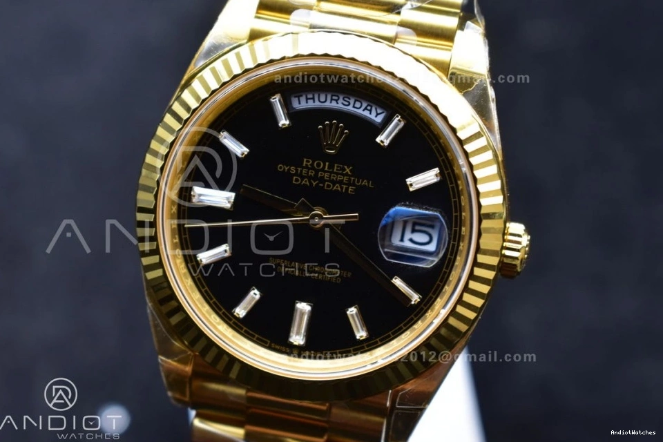 40 Edition VR3255 Dial Weight) Day THBF YG 660 Date (Gain Crystal Bracelet on Best President RelaxedFit 228238 1:1 Black 0727